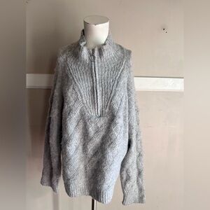 Elegant Gray Turtleneck Sweater for Women